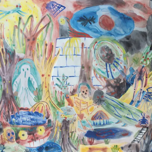 Ein wildgemaltes Bild von The Notwist